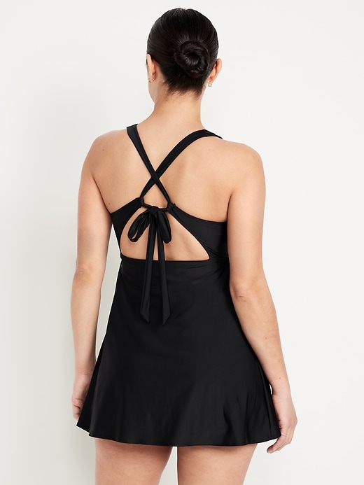 Image number 4 showing, Maternity Halter Swim Dress