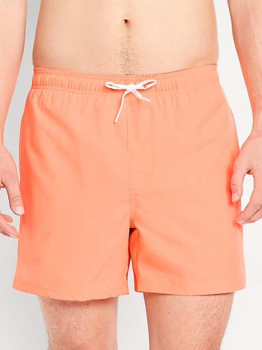 Image number 1 showing, Solid Swim Trunks -- 5-inch inseam