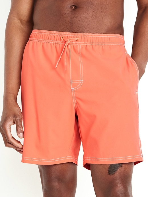 Image number 1 showing, Garment-Dyed Swim Trunks -- 7-inch inseam