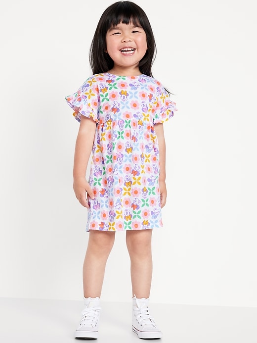 View large product image 1 of 2. Licensed Graphic Short-Sleeve Ruffled Dress for Toddler Girls