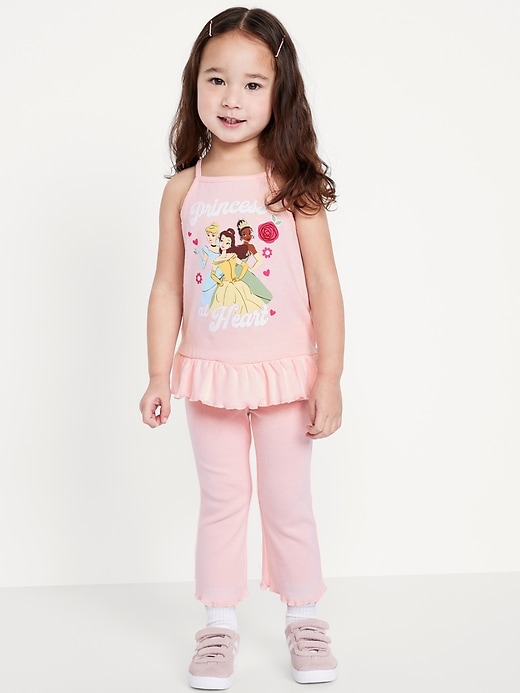 View large product image 1 of 3. Licensed Graphic Peplum Tank and Flare Pants Set for Toddler Girls