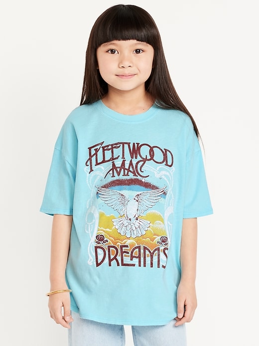 View large product image 1 of 3. Fleetwood Mac™ Oversized Graphic T-Shirt for Girls