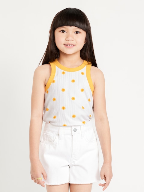 Fitted Ribbed Tank Top for Girls