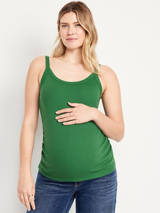 Image number 1 showing, Maternity Ribbed Cami Tank Top