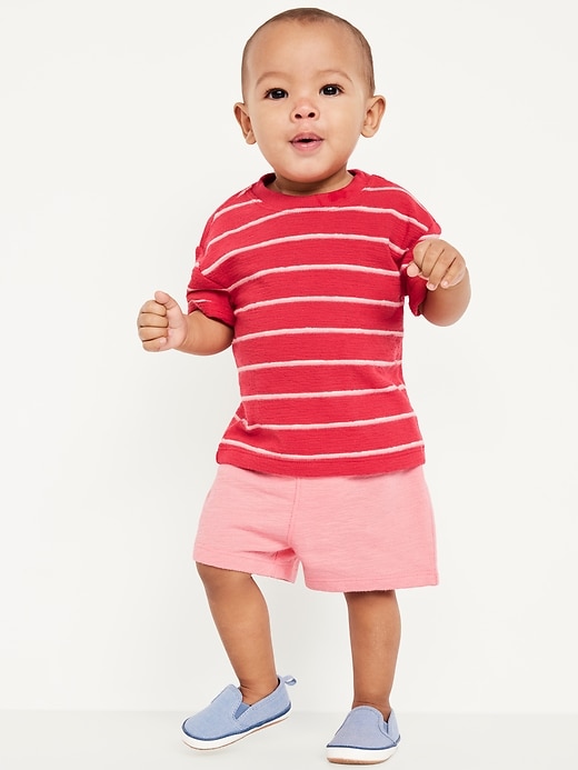 View large product image 1 of 2. Short-Sleeve Jacquard-Knit T-Shirt and Shorts Set for Baby