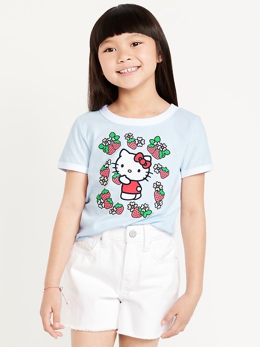 View large product image 1 of 3. Hello Kitty® Ringer Graphic T-Shirt for Girls