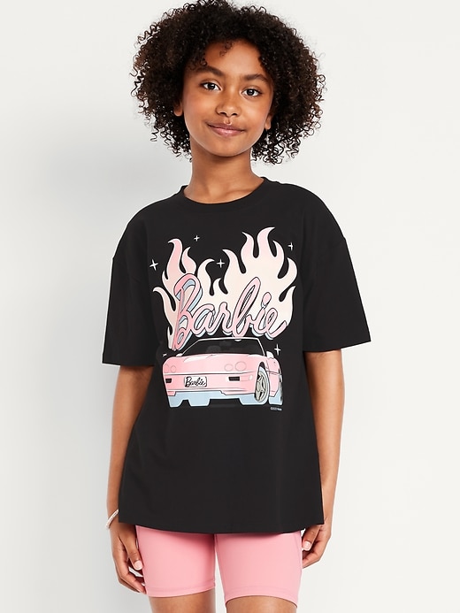 View large product image 1 of 2. Barbie™ Oversized Graphic T-Shirt for Girls