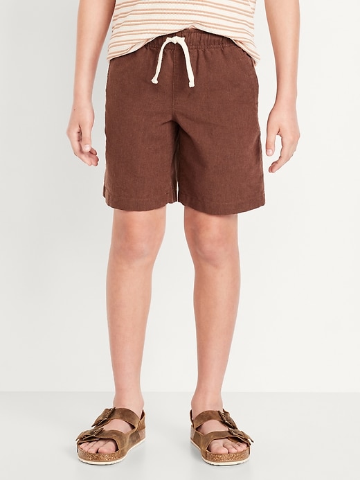 View large product image 1 of 6. Knee Length Linen-Blend Shorts for Boys