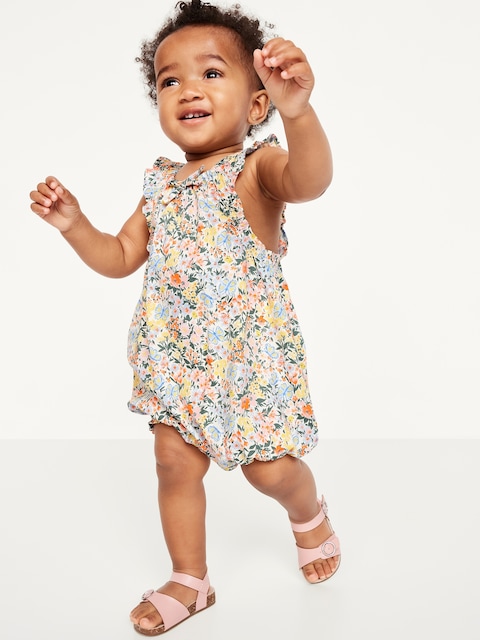 Printed Sleeveless One-Piece Romper for Baby