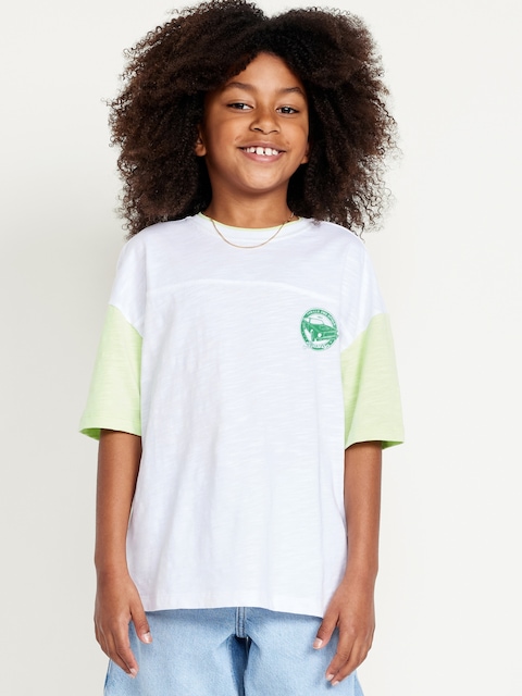 Oversized Short-Sleeve Graphic T-Shirt for Boys