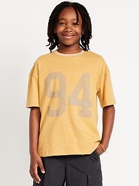 L'image numéro 1 présente T-shirt surdimensionné à manches courtes et à imprimé pour garçon