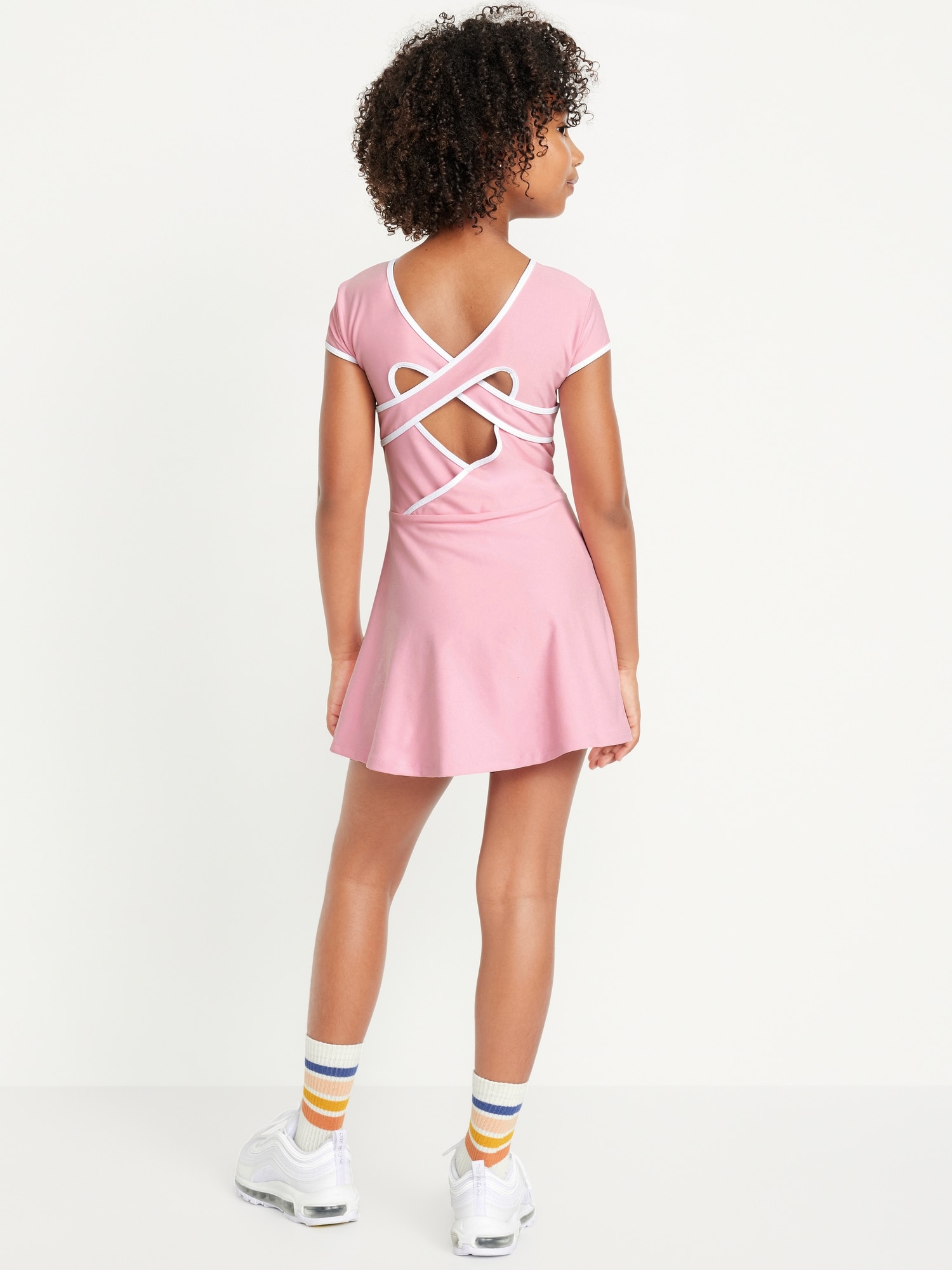 PowerSoft Heart-Shaped Back Athletic Dress for Girls