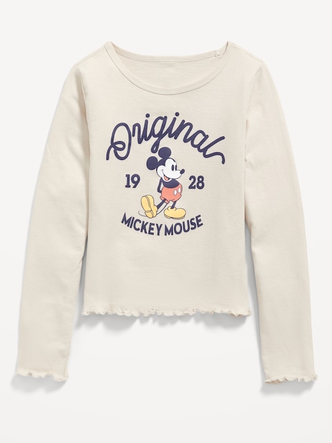 Lettuce-Edge Licensed Graphic T-Shirt for Girls - Beige