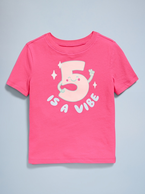 Birthday Graphic T-Shirt for Toddler Girls - Pink Premiere