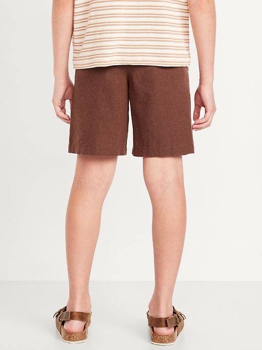 View large product image 2 of 6. Knee Length Linen-Blend Shorts for Boys