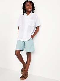 View large product image 3 of 6. Knee Length Linen-Blend Shorts for Boys