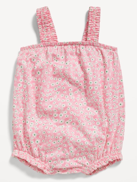 Printed Sleeveless One-Piece Romper for Baby