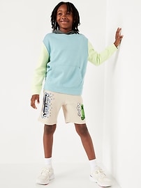 View large product image 3 of 5. Minecraft™ Knee Length Fleece Jogger Shorts for Boys