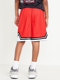 L'image numéro 2 présente Short de basketball en maille, longueur genou pour garçon