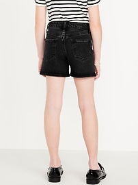 Image number 2 showing, High-Waisted Jean Midi Shorts for Girls