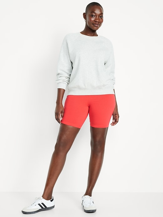 Image number 4 showing, High-Waisted Biker Shorts -- 8-inch inseam