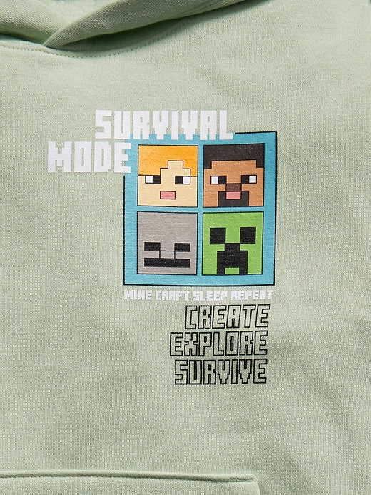 Image number 4 showing, Minecraft™ Gender-Neutral Graphic Pullover Hoodie for Kids