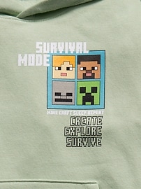 View large product image 4 of 4. Minecraft™ Gender-Neutral Graphic Pullover Hoodie for Kids