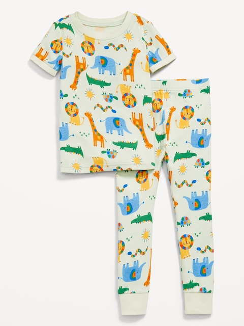 Printed Snug-Fit Pajama Set for Toddler & Baby