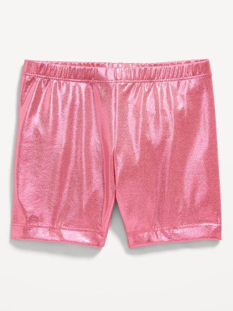 Shiny Biker Shorts for Toddler Girls
