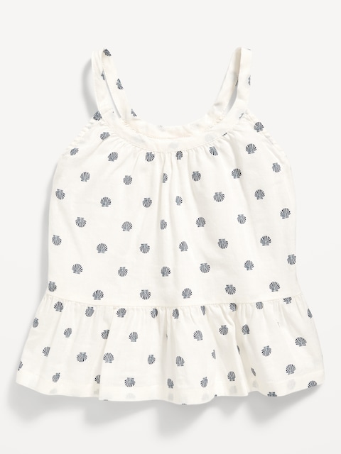 Printed Cami Peplum Top for Toddler Girls