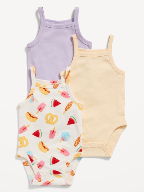 Cache-couche camisole en tricot côtelé pour bébé (paquet de 3)