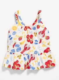 Image number 1 showing, Printed Cami Peplum Top for Toddler Girls