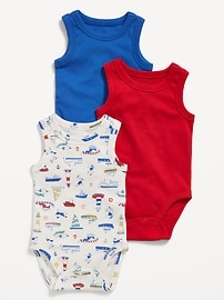 Image number 1 showing, Sleeveless Bodysuit 3-Pack for Baby