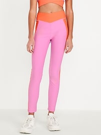 View large product image 3 of 5. High-Waisted PowerSoft 7/8-Length Performance Leggings for Girls