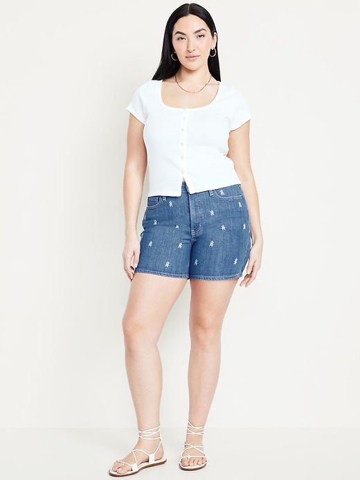 Image number 5 showing, High-Waisted OG Jean Shorts -- 5-inch inseam