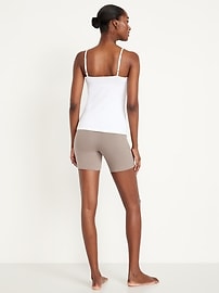 Image number 2 showing, High-Waisted Jersey Biker Shorts -- 6-inch inseam