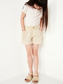 View large product image 3 of 5. Printed Linen-Blend Utility Shorts for Girls