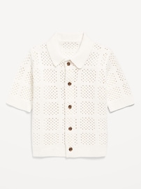 Image number 2 showing, Oversized Crochet-Knit Shirt for Toddler Boys