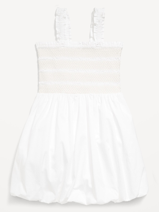 L'image numéro 3 présente Robe bouffante sans manches à smocks pour fille