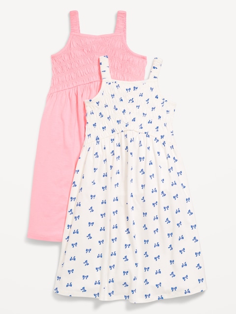2-Pack Fit & Flare Sleeveless Smocked Dress for Girls