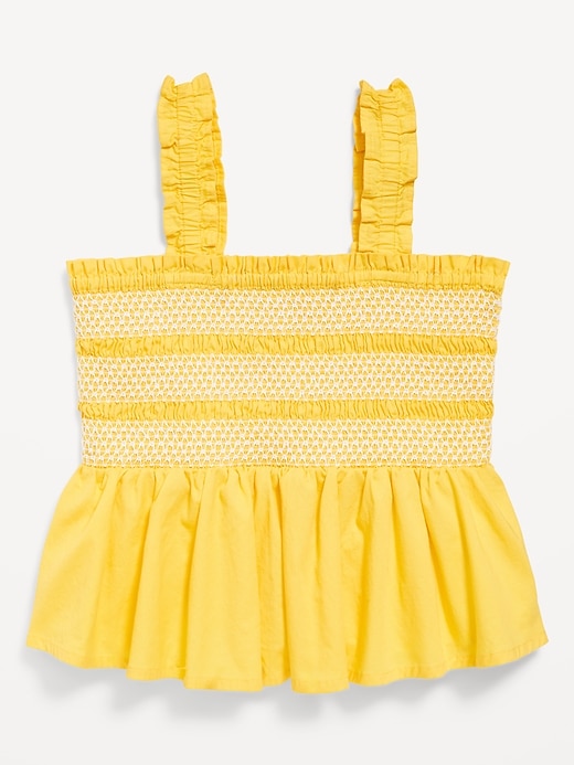 View large product image 2 of 4. Smocked Peplum Tank Top for Girls