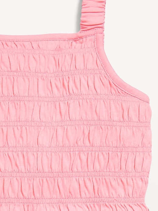Image number 3 showing, Sleeveless Smocked Romper for Girls