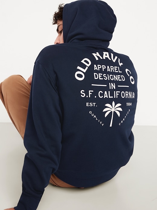 Image number 3 showing, Oversized Logo Pullover Hoodie for Men