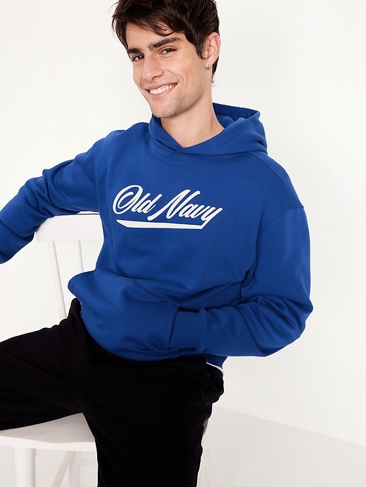 Image number 3 showing, Oversized Logo Pullover Hoodie for Men