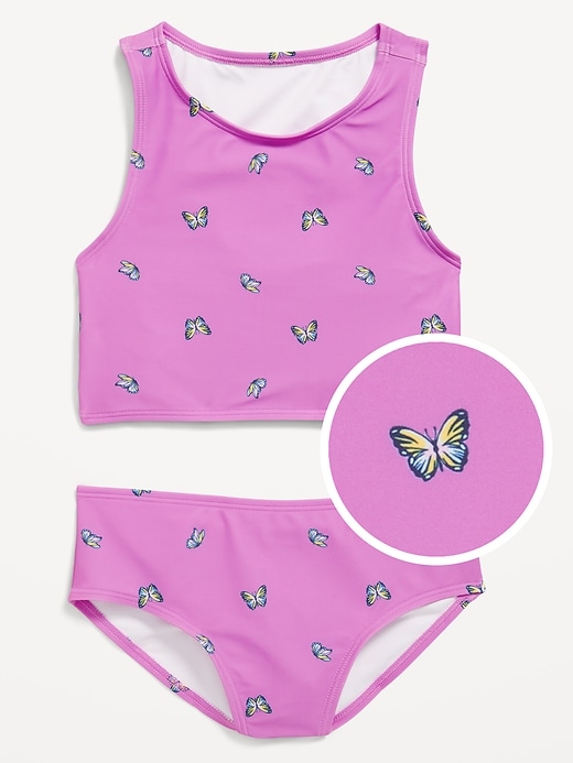 View large product image 1 of 1. Printed Tankini Swim Set for Girls