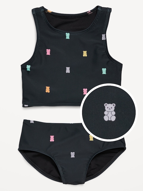 Maillot de bain tankini à motif pour fille - Multi