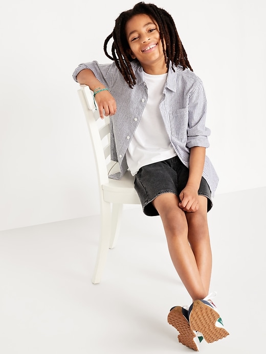 Image number 3 showing, Pull-On Built-In Flex Knee Length Jean Shorts for Boys