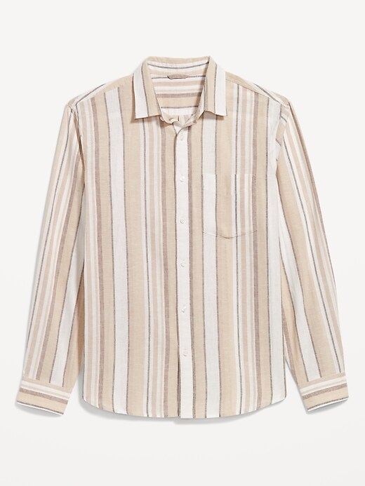 Image number 4 showing, Classic Fit Linen-Blend Shirt