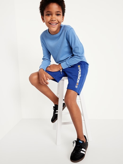 Image number 3 showing, Pokémon™ Knee Length Fleece Jogger Shorts for Boys