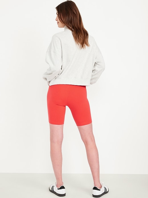 Image number 2 showing, High-Waisted Biker Shorts -- 8-inch inseam